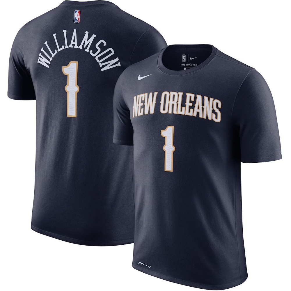 Nike New Orleans Pelicans Zion Williamson #1 Dri-FIT Cotton Tee Men's Small NWT